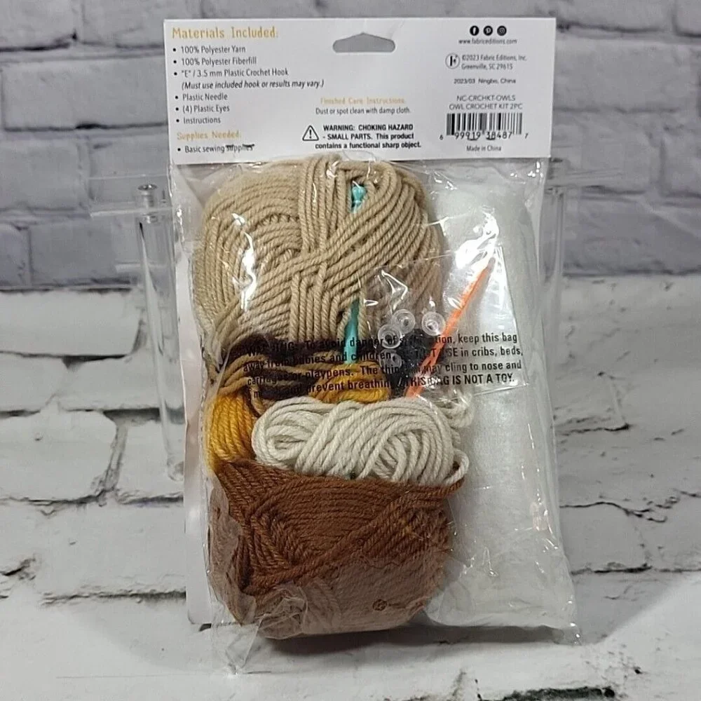 Needle Creations Harvest & Holiday Crochet Kits Owls for‎ 2 Owls New